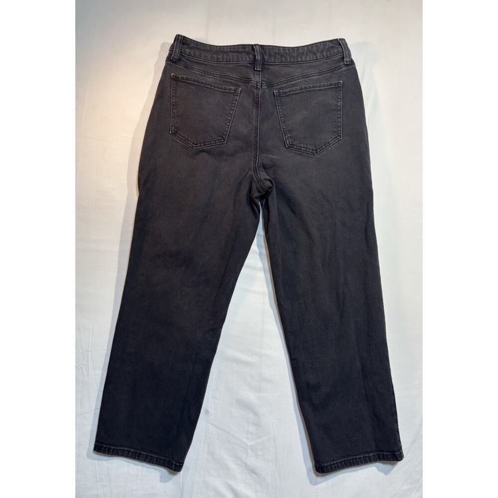 SO Women’s High Rise Straight Distressed Black Jeans Size 16/31W Stretch - Picture 6 of 6